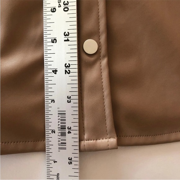 Easel Women’s Faux Leather Duster Shirt Jacket Shacket Small Boho Trench Coat - Picture 13 of 16